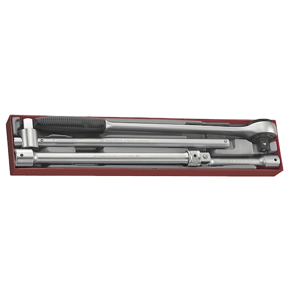 4 Piece 3/4 Inch Drive Ratchet & Accessories Safety Set Tool Tray - TTX3404S